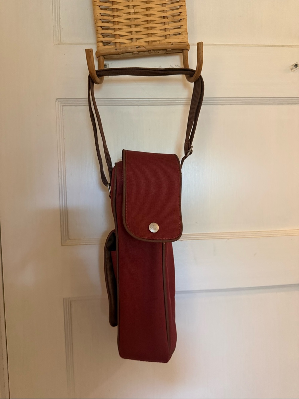Picnic Time Burgundy Small Wine Tote Bag